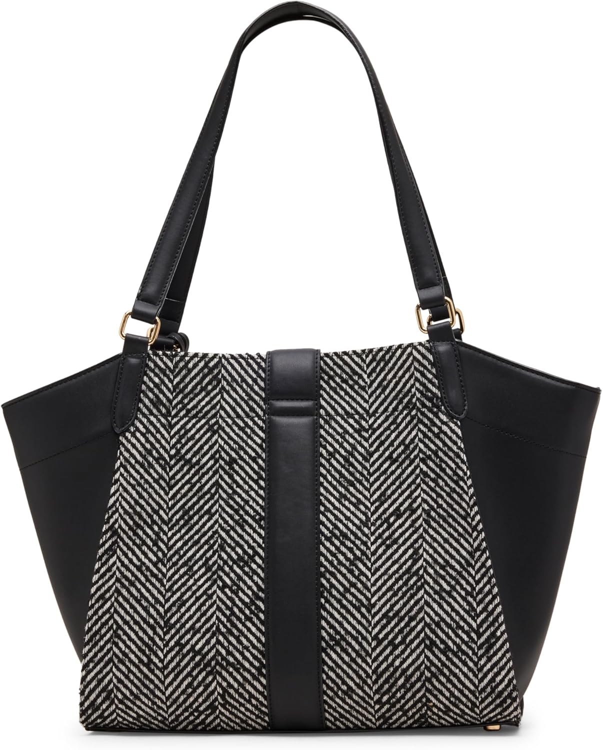 Anne Klein Womens Medium Herringbone Tote with Convertible Strap