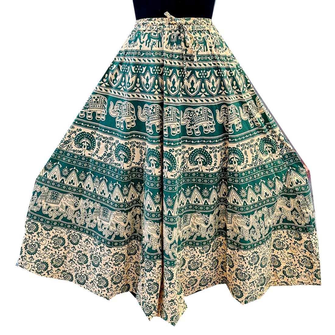 Women's Regular Printed Cotton Long Skirt-picture-21