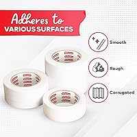 Vista 8 de XFasten Cinta de doble cara transparente, extraíble, 2 pulgadas por 30 yardas, ideal como cinta de envoltura de regalo, para sostener alfombras