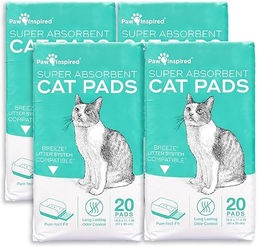 Paw Inspired Cat Pads, repuestos genéricos para el sistema de caja de arena Tidy Cats Breeze, forros desechables para gatitos, almohadillas para
