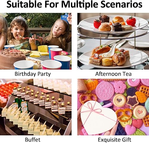 Miniatura 7 de Juego de 5 moldes para anillos de pastel, molde redondo de acero inoxidable para mousse de postre, 5 cortadores de pasteles con empujador y