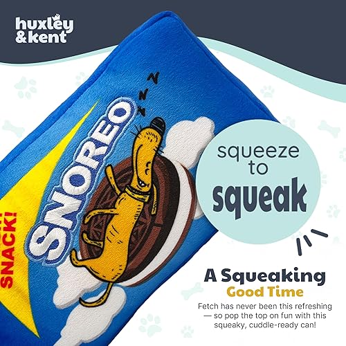 Miniatura 7 de Huxley  Kent Lulubelles Power Plush  Snoreo Cookie Large  Juguete para perro con chirriante  Divertido regalo para perro  Divertidos duraderos y