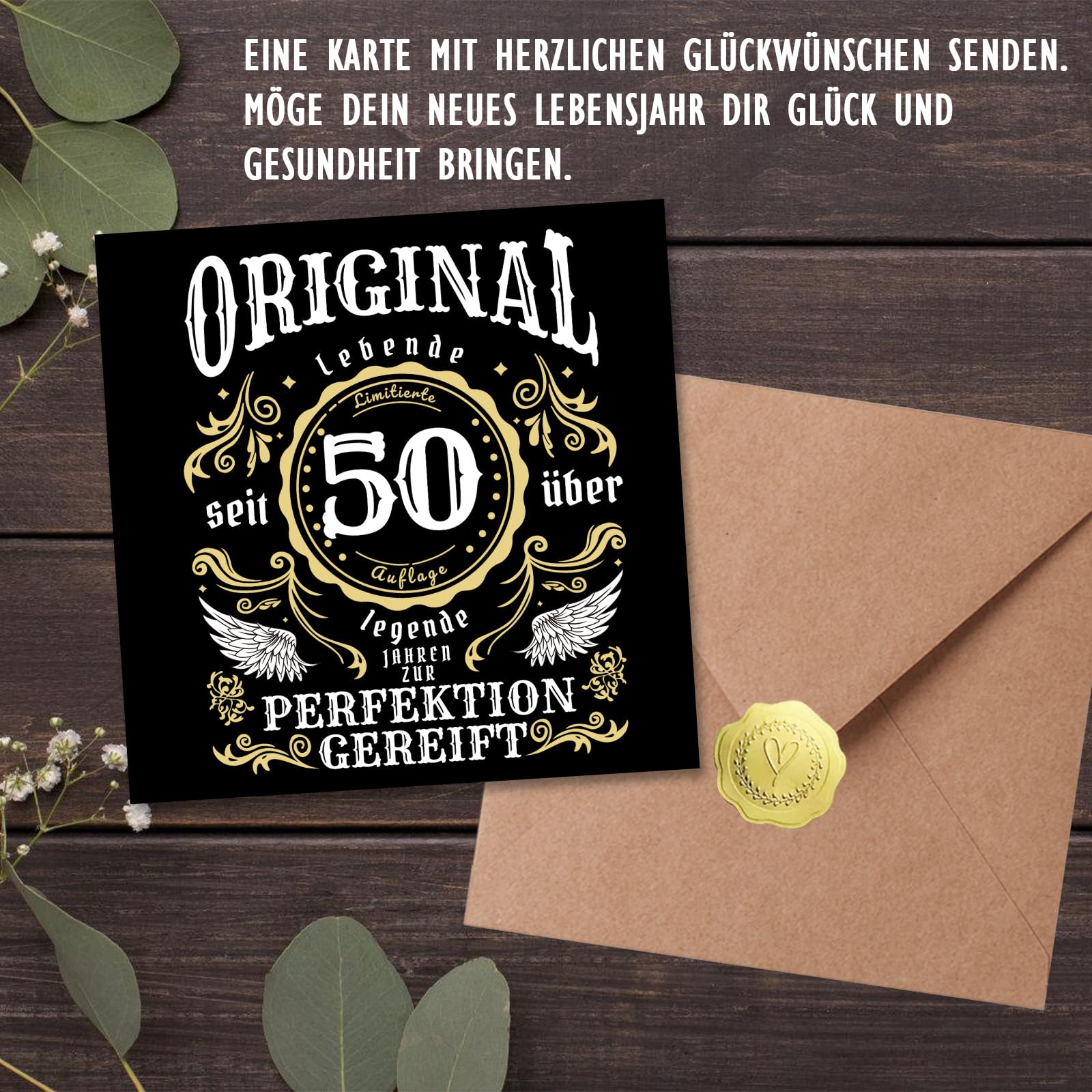WBdesignz Oldschool - Biglietto di auguri di compleanno con busta, 20