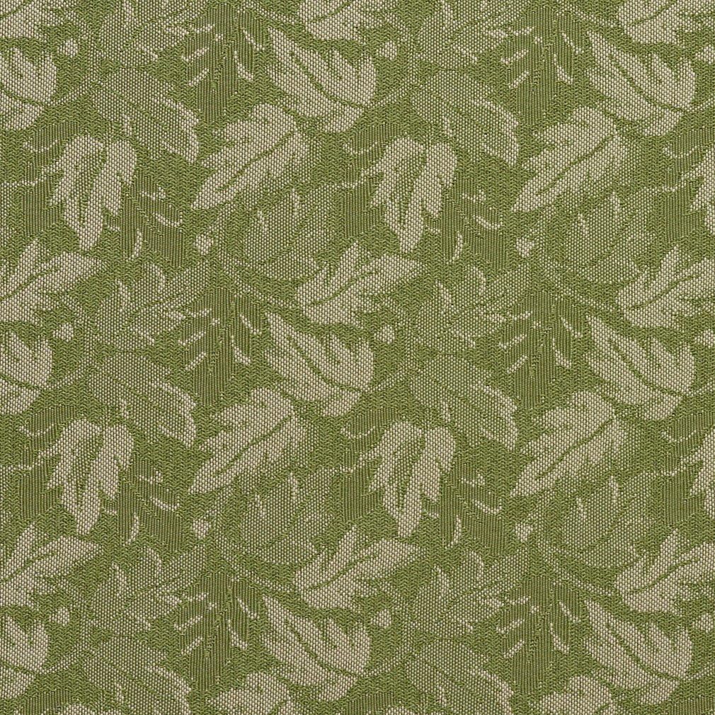 F709 Lime Green Leaf Floral Heavy Duty Crypton Commercial Grade Upholstery Fabric by The Yard- Closeout