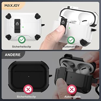 for AirPods Pro 3 Case with Magnetic Lock, Magsafe Compatible, White