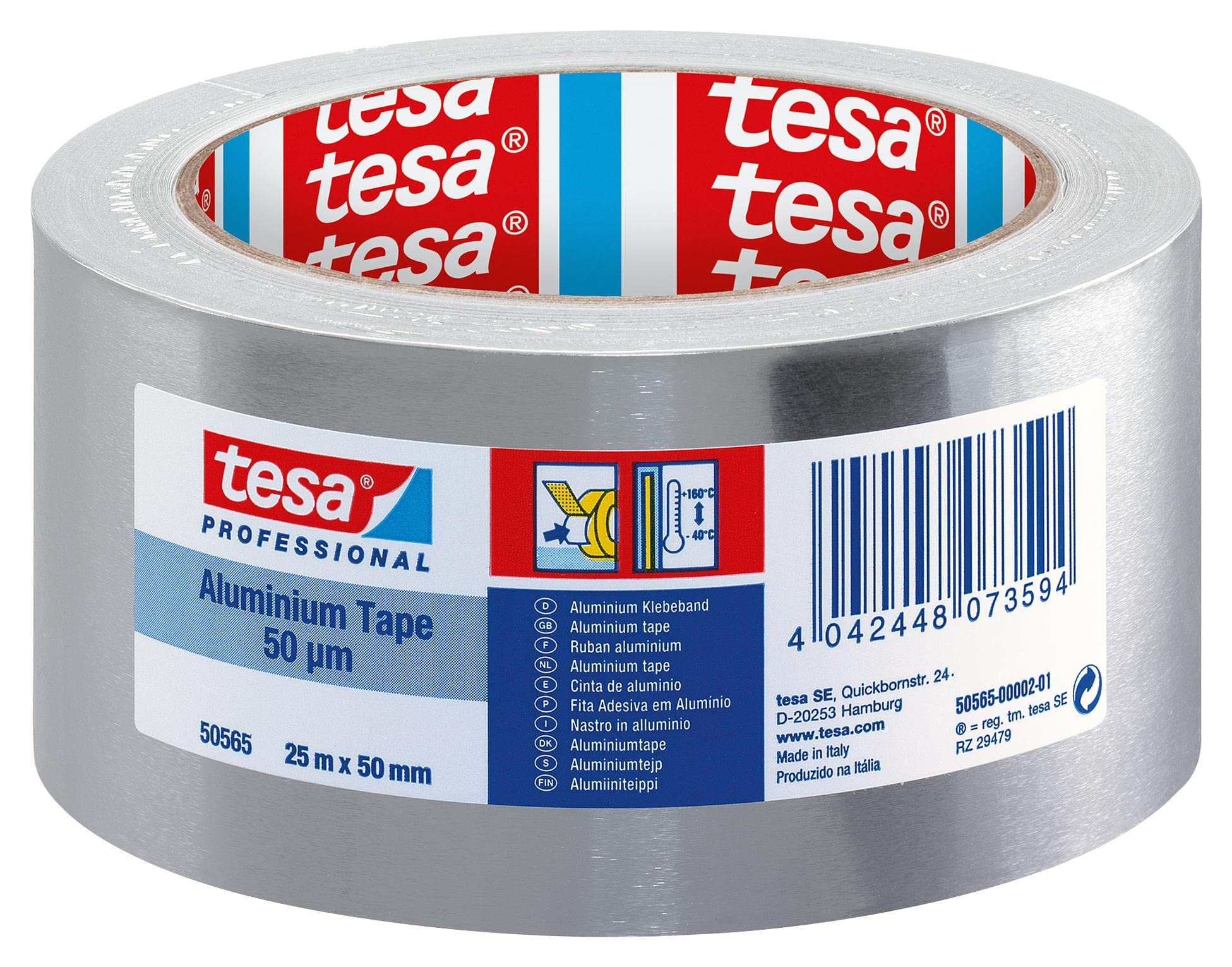 Klebeband, Aluminiumfolie, 50 m x 50 mm, Kupfer, Aluminiumband, 1 Stück, 50565-0000-01
