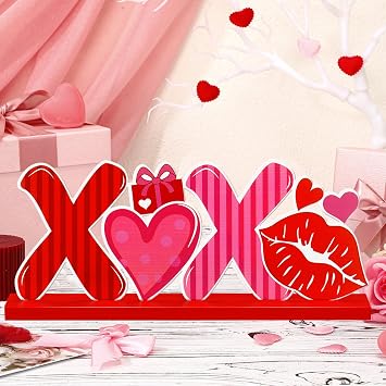 MiniInflat Valentines Day Table Metal Sign Valentines Tabletop Centerpiece Be Mine Gnome Heart Decor Red Pink Valentine Tiered Tray Decor for Home Office Mantel Shelf Desk Galentines Gifts