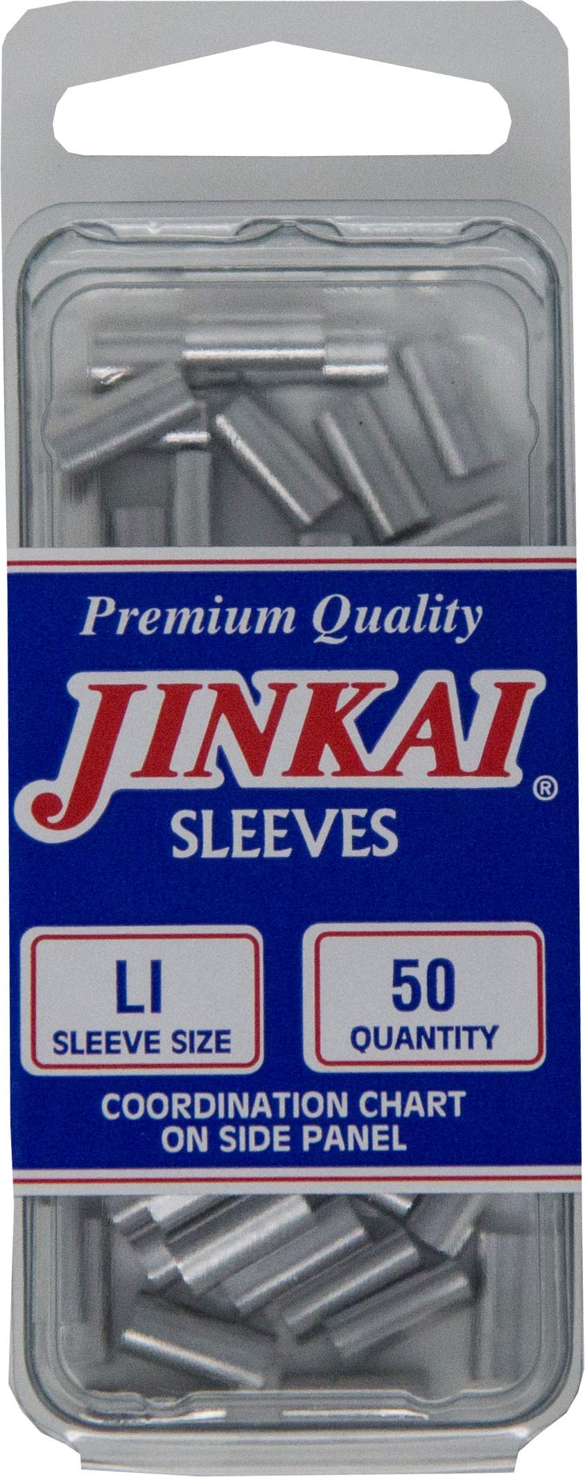 Jinkai Fluorocarbon/Monofiliment Leader Crimping Sleeves 50 Pack Mono Fluoro Leader Crimp Sleeve (J)