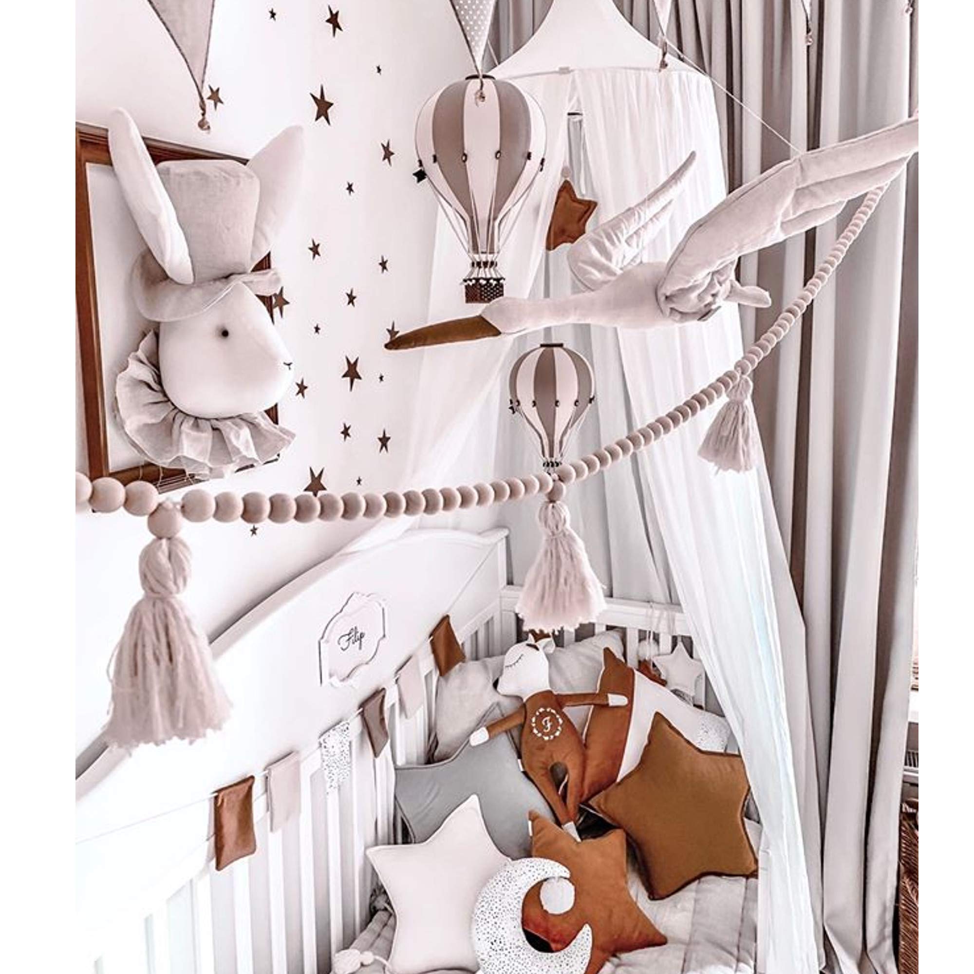 Sevira Kids - Montgolfière décorative - Bleu Clair