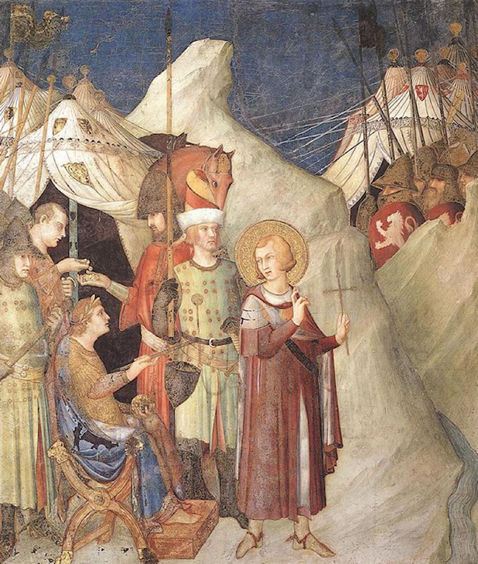 Cuadro en lienzo vintage de Simone Martini, pintura ideal para decorar las paredes del dormitorio 5