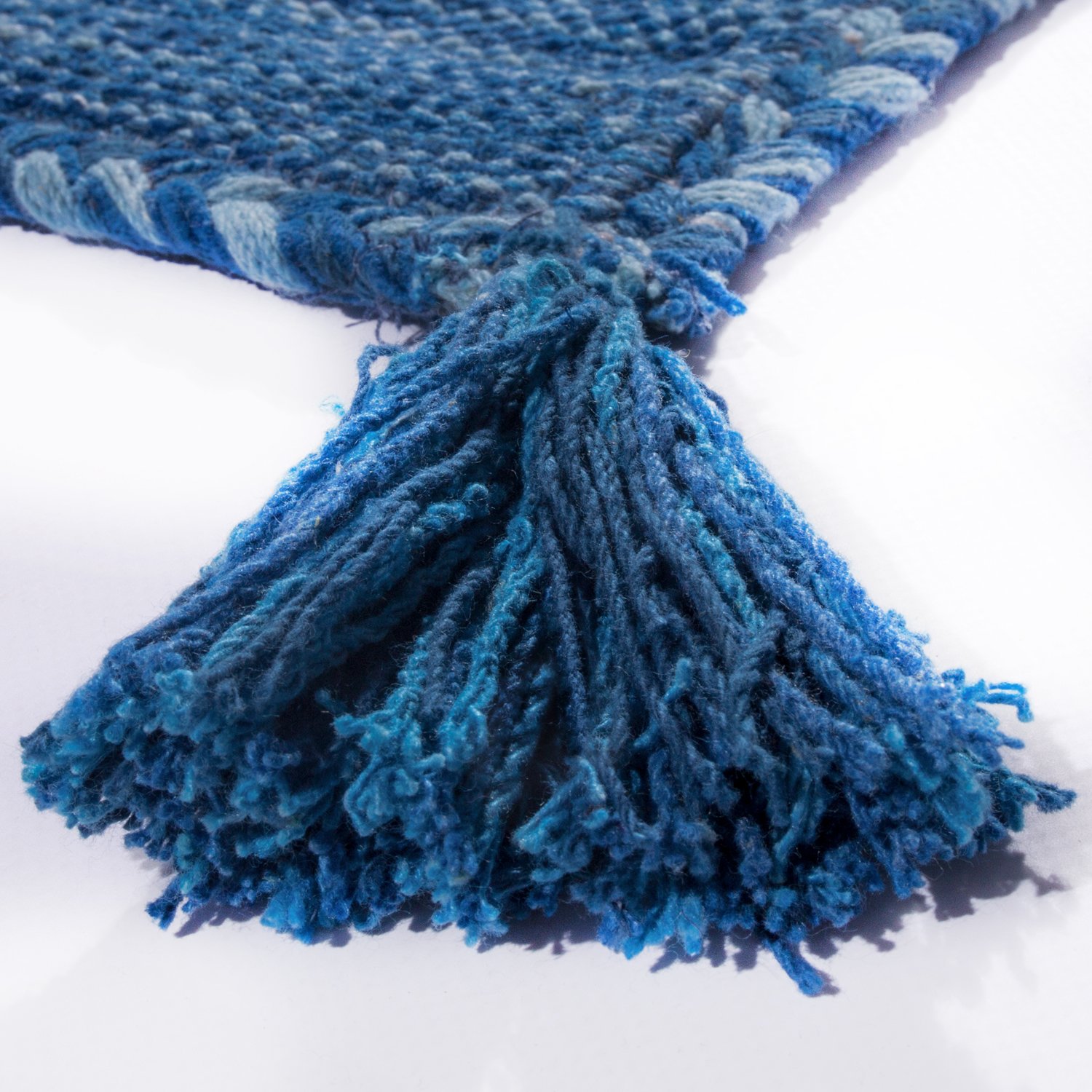 TT Home Tapis Créateur Tapis Tissé Kilim Tissé Main 100% Coton Moderne Chiné Bleu, Dimension:160x220 cm