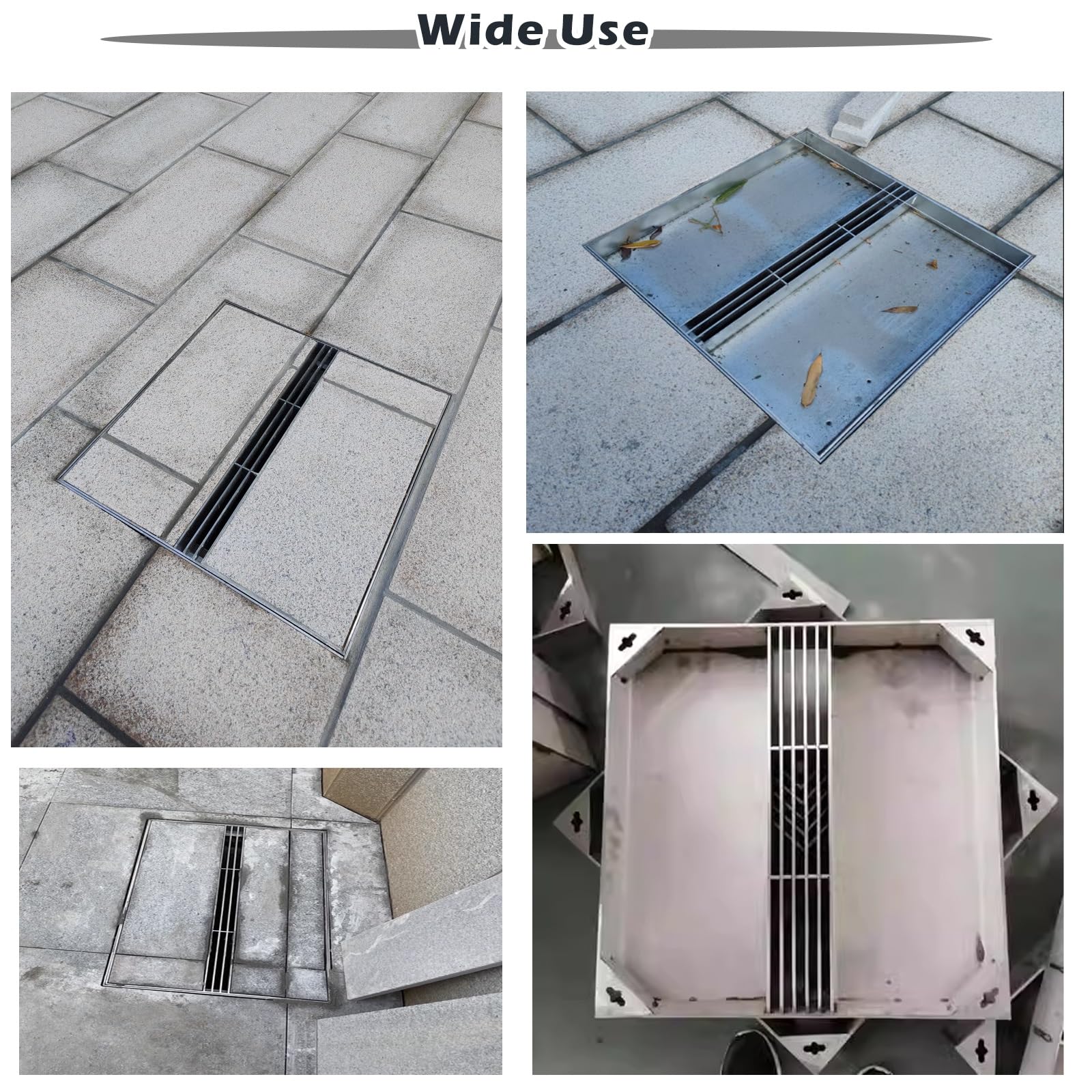 Ciężka pokrywa włazu 350 x 350 mm z kratką e D i pokrywą szamba 350 x 350 mm płyta dostępu do pompy ściekowej i zastosowań kanalizacyjnych
