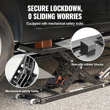 VEVOR Portable Car Lift, 7,000 LBS Capacity, 26.8 Max. Height, Heavy-Duty Carbon Steel Truck Lift with 120V Power Unit