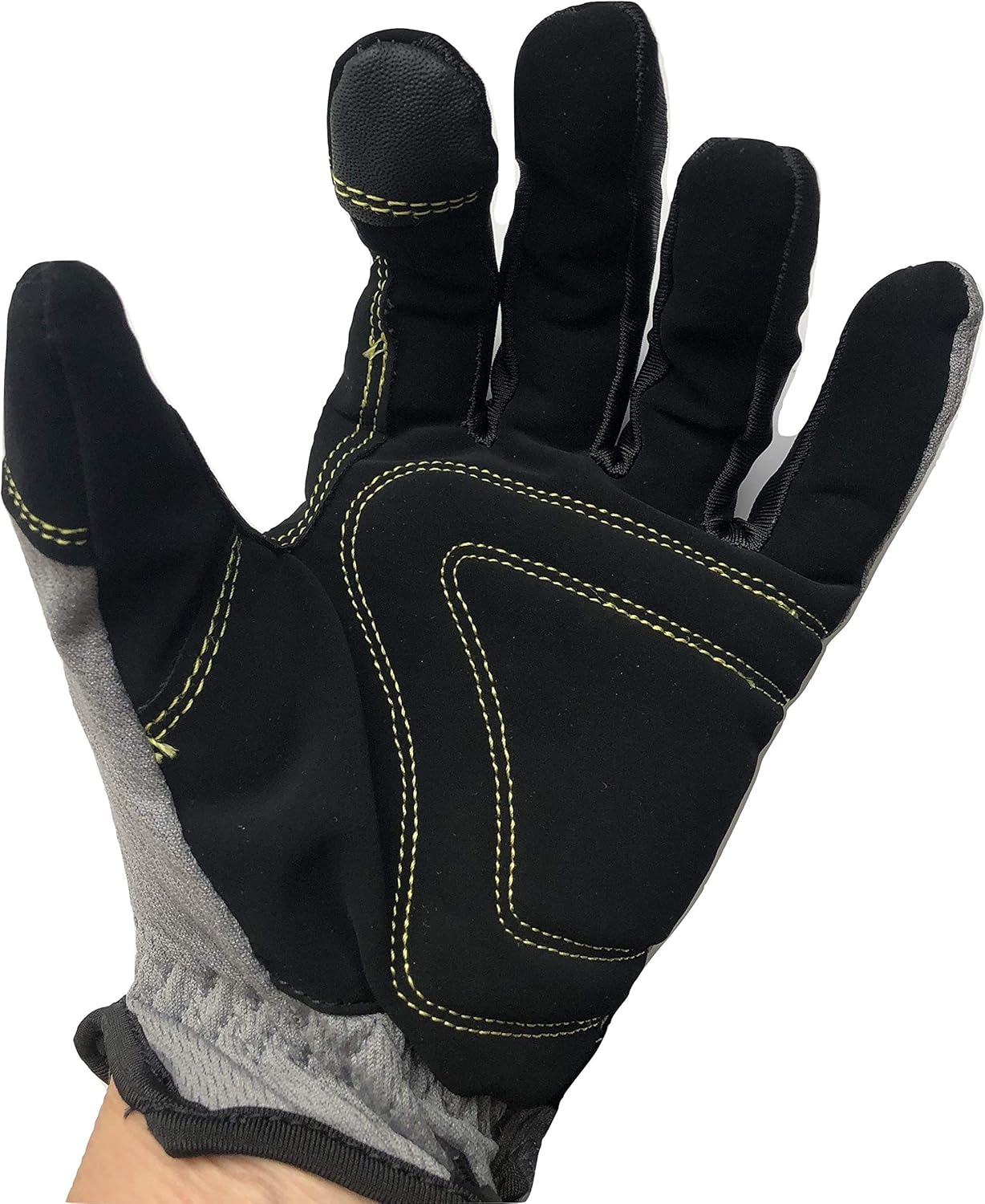 Tough Working Gloves, 3 Pair Utility, Red, Gray, Yellow