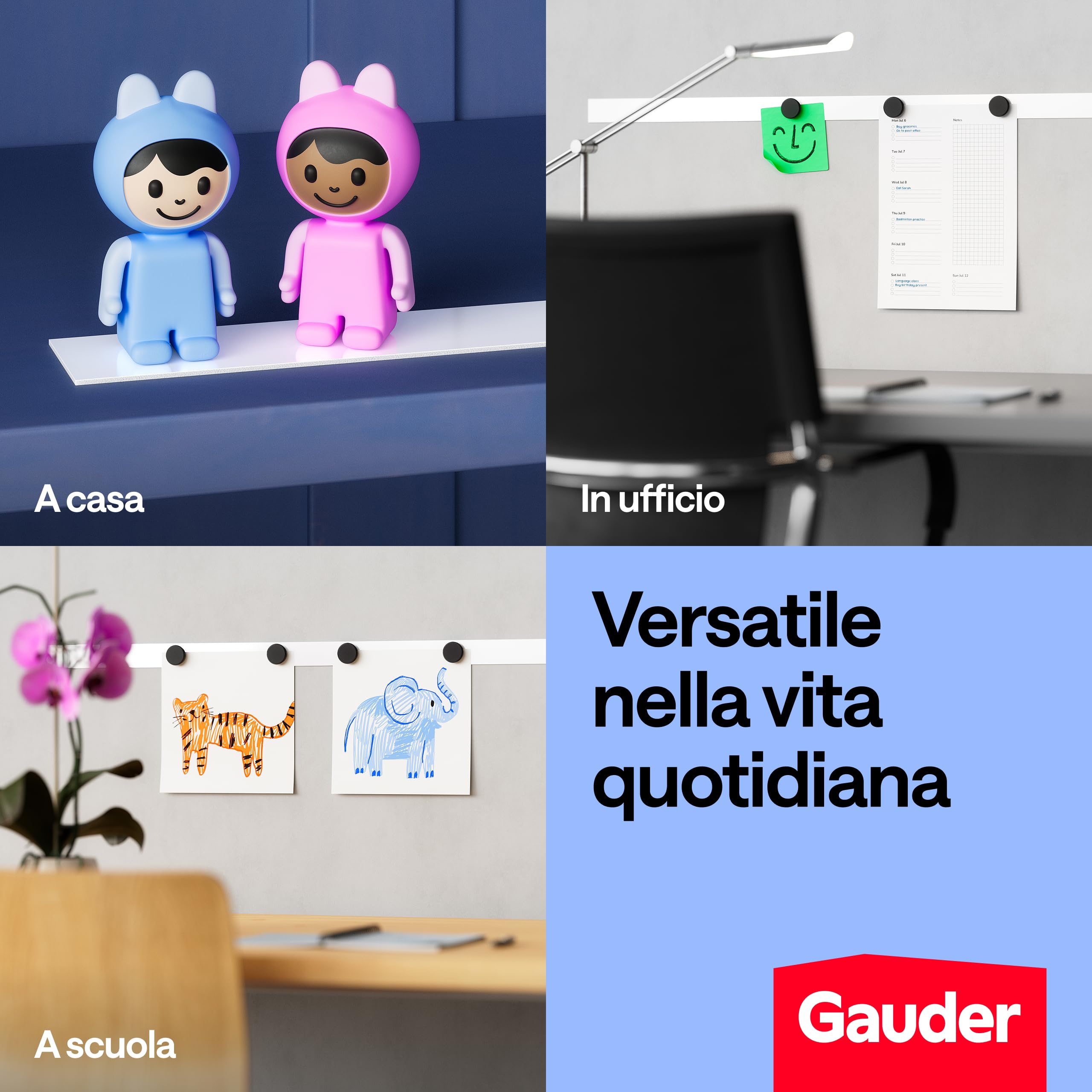 Nastro Magnetico GAUDER Autoadesivo - Per Lavagne E Frigo, Flessibile E Potente - Foto 5