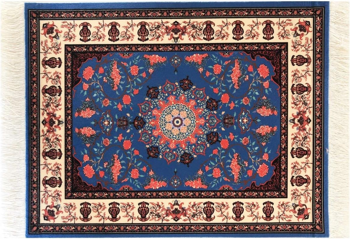 Oriental Rug Mouse Pad with Fringes- Turkish Style Carpet Mousemat - Great Gift