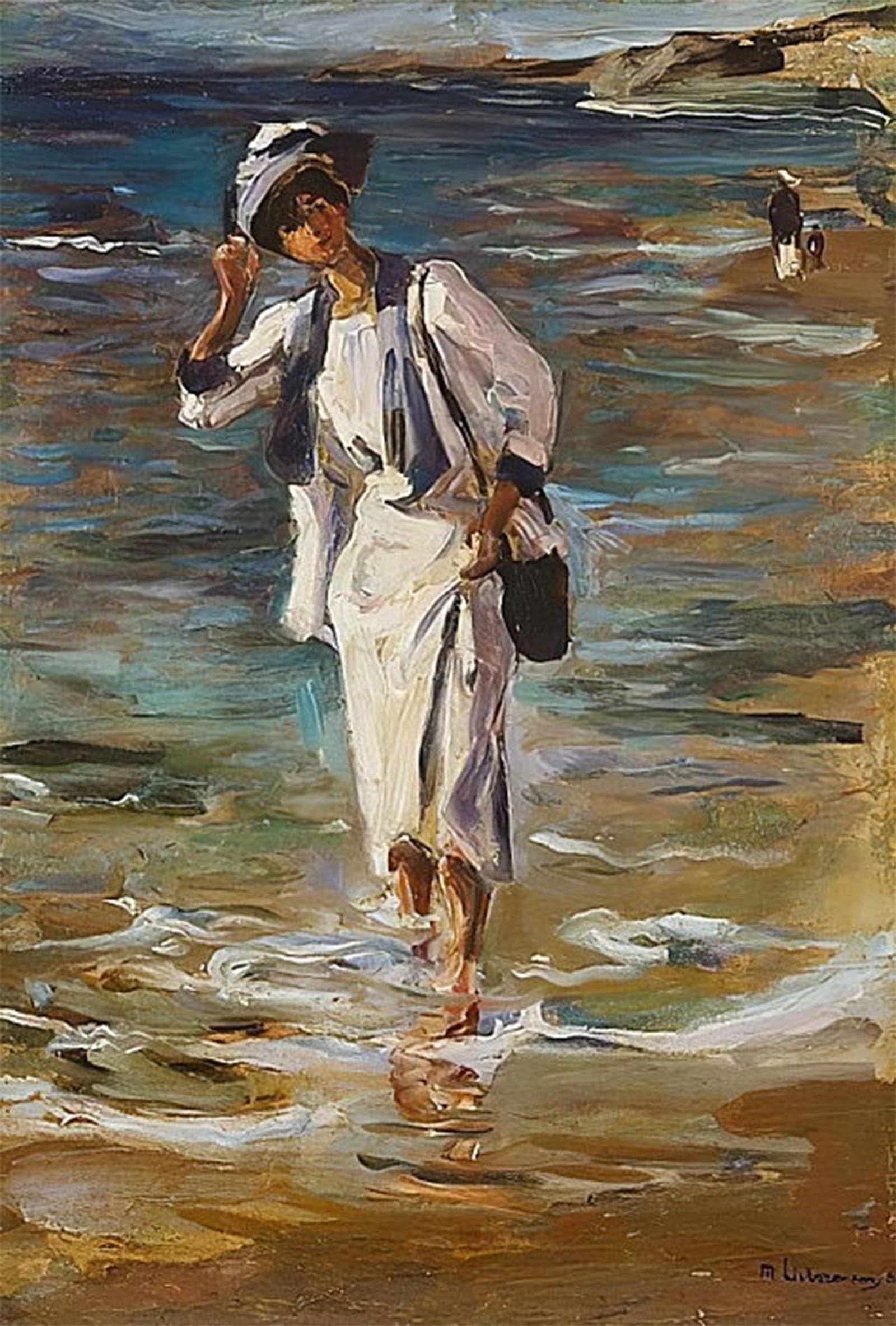 POSTERIIk Famous Print Pop Art Wall Art Graffiti Woman on the beach by Max Liebermann Art Prints for Home Decor 60x90cm