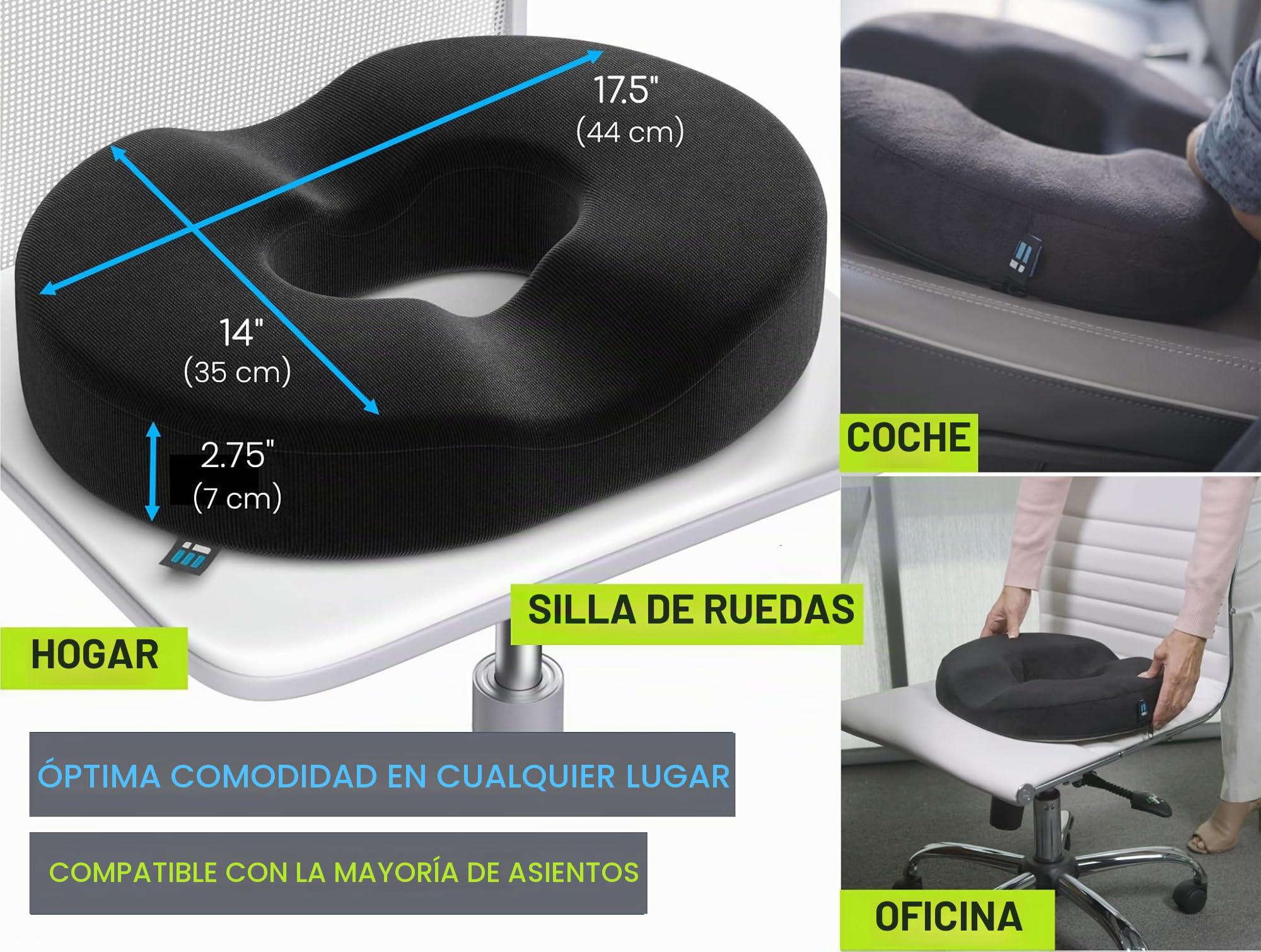 Ergonomic Innovations Cóccix Donut Almohada cojín para hemorroides - sentada de firmeza