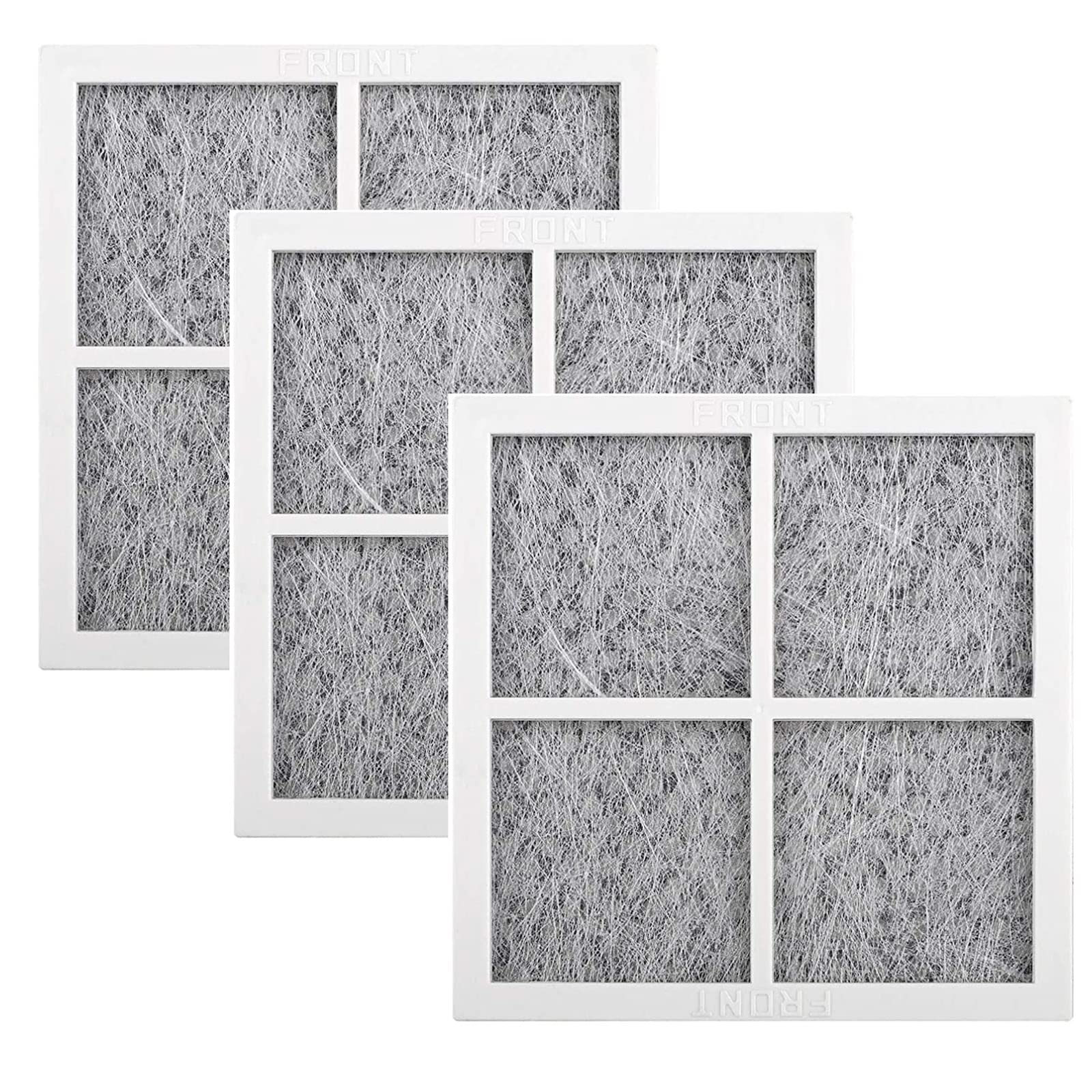 3 Pièces Réfrigérateur Filtre à Air, Filtres à Air à Charbon Actif, 81x81mm/3.19x3.19 Pouces, Filtres à Charbon Actif pour Réfrigérateur, Trois Couches, pour LG LT120F