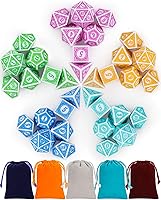 Vista 17 de CiaraQ Juego de dados poliédricos – Dados de juego de rol DND para juegos de mesa RPG de Dungeons and Dragons, multicolor, 42 piezas