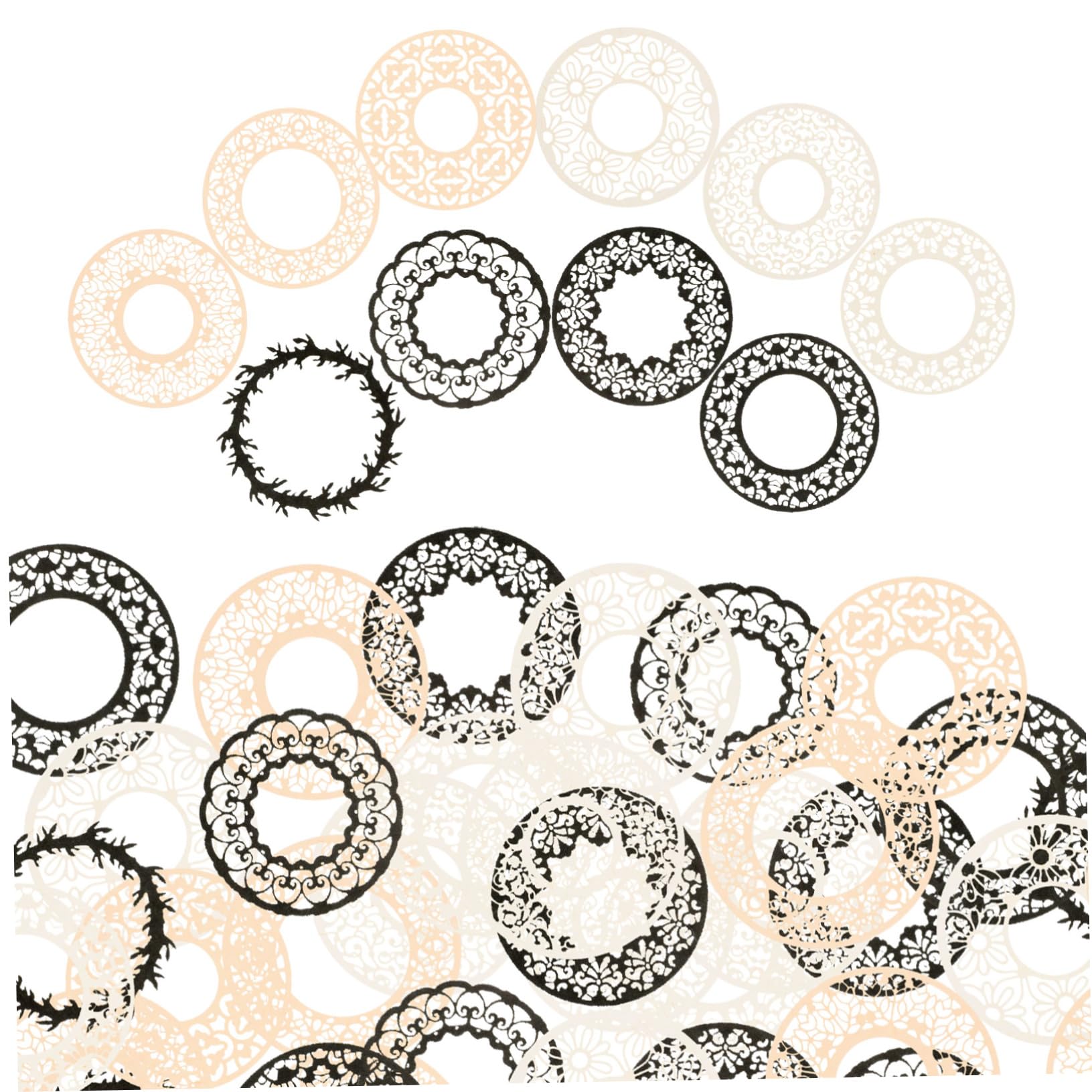 SHINEOFI 4 Set Carta Fai Da Te in Pizzo Scrapbooking Paper present Wrapping Paper Album Rottame Scrapbooking D'epoca Modello Vintage Estetico Di Carta Documento Di Diario 40 Fogli*4