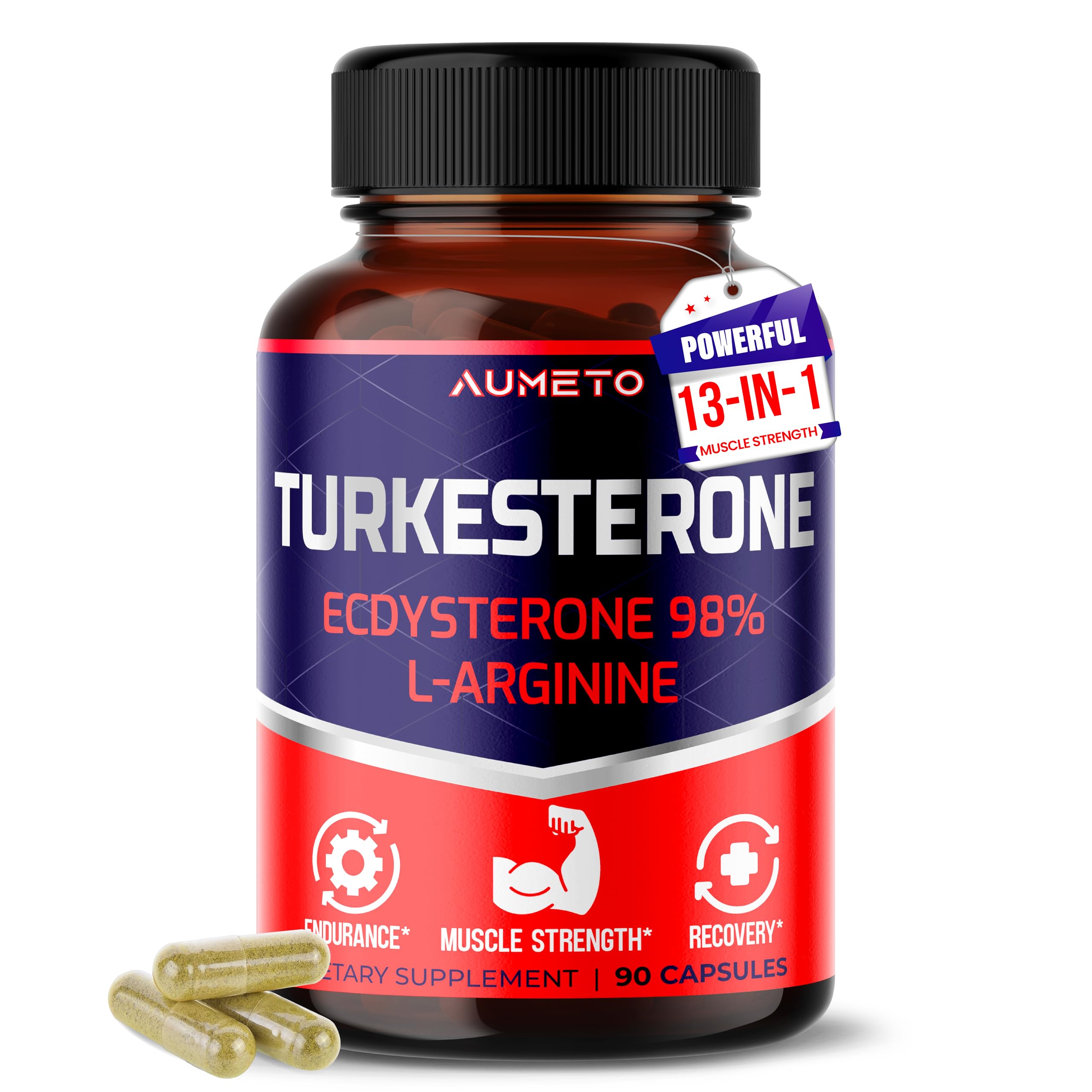 Turkesterone 13-in-1 with Ecdysterone & L-Arginine, 90 Capsules
