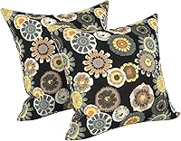 Vista 107 de LVTXIII - Juego de fundas para cojines de sofá, patio o sillón de exteriores, cuadradas y decorativas, 2 unidades de 16" x 16", sin relleno