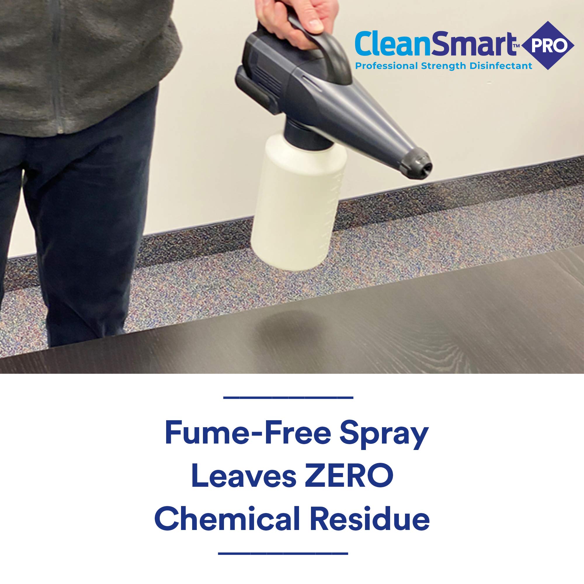 CleanSmart Hospital Grade Disinfectant, Kills 99.9% of Viruses and Bacteria, Hypochlorous Acid Technology, EPA Registered, 1 Gallon (HOCL)