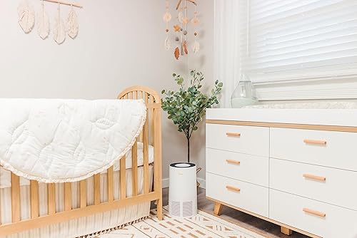 Miniatura 4 de Crane Baby Falda bohemia para cuna, 100 % algodón, con borlas, blanco natural, se adapta a cunas estándar, 28 x 52 x 16 pulgadas, falda neutra para