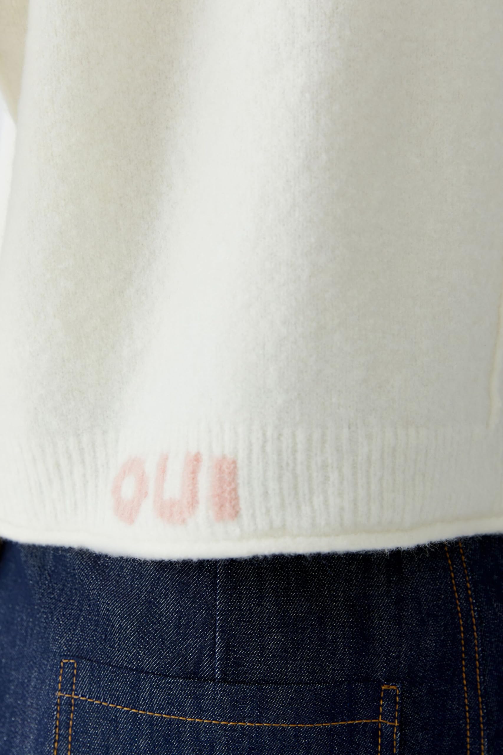 Oui Damen Pullover boxy geschnitten Uni