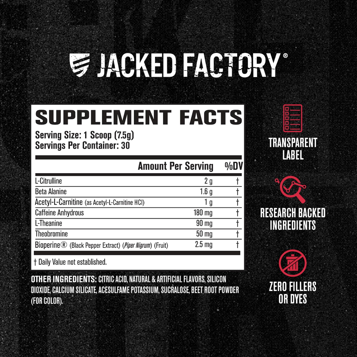 Jacked Factory NITROSURGE Shred Pre Workout Supplement - Energy Booster, Instant Strength Gains, Sharp Focus, Powerful Pumps - Nitric Oxide Booster & PreWorkout Powder - 30Sv, Fruit Punch — Amazon image 5