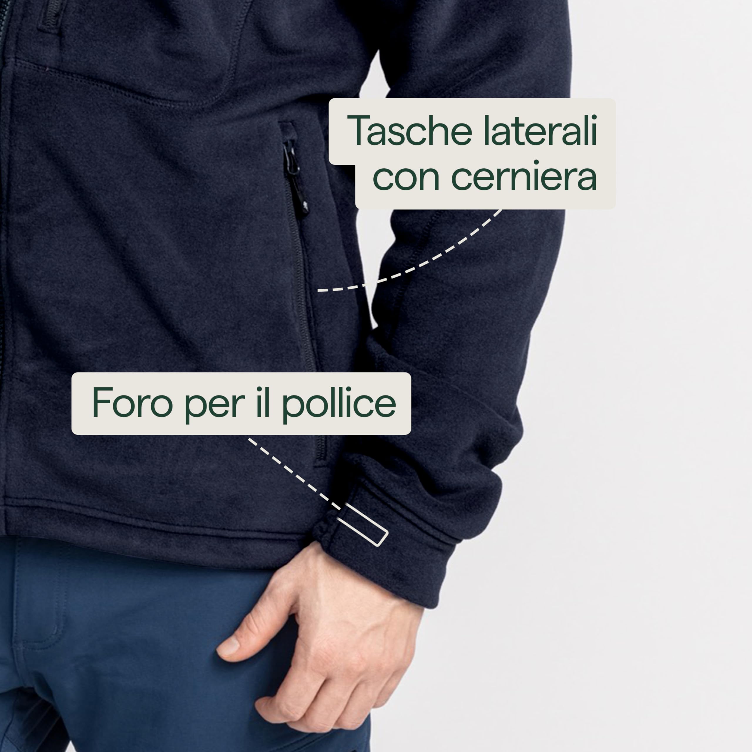Pinewood Giacca Pile Uomo con Zip, Realizzata al 100% con Materiali Riciclati, Perfetta per Trekking e Caccia