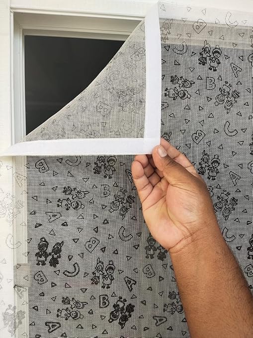 Best Buy Mosquito Mesh for Windows 120 GSM Fiber Glass Design Digital Printed Mesh 16 x 2feet or 1.6X 23Inches (40 CM/60 cm) Multi Colour