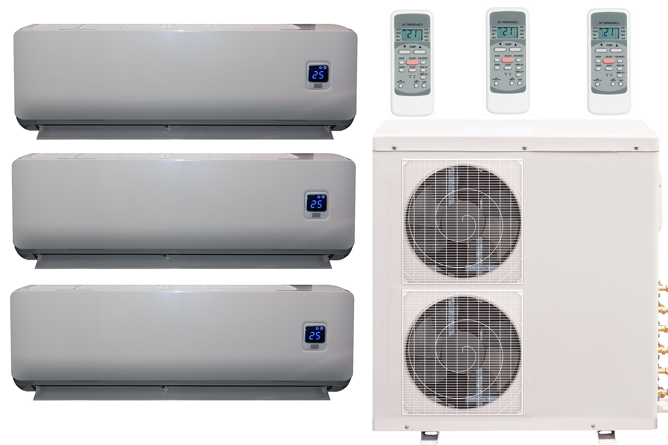 Comfee MS11M6-27HRFN1-TRIO Full-Inverter Split-Klimagerät 3 x 9000 BTU inklusive Wärmepumpe, Raumgröße 3 x 32 m²