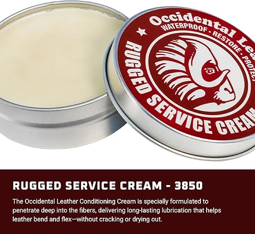Miniatura 2 de Occidental Leather Rugged Service Cream - Crema acondicionadora de cuero - Acondiciona, lubrica e inhibe la oxidación - Fórmula neutra y sin sal -