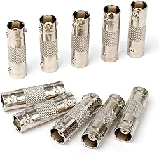 Hyber&Cara BNC Adaptateur Connecteur Femelle vers Femelle pour CCTV Caméra de Sécurité Vidéo et Câble SDI/BNC, Lot de 10