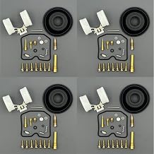 4 Pack Diaphragm Float Carburetor Rebuild Repair Kit Fit for Kawasaki ZR750 ZR-7S 2001-2003 Carb Parts Replacement Main Jet #108 Pilot Jet #35