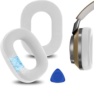 Geekria Sport Cooling-Gel Ersatz-Ohrpolster kompatibel mit Bowers & Wilkins Px8, Px7S2 (Nicht passend für Px7, Px7S2e), Kopfhörer-Ohrpolster (Weiß)