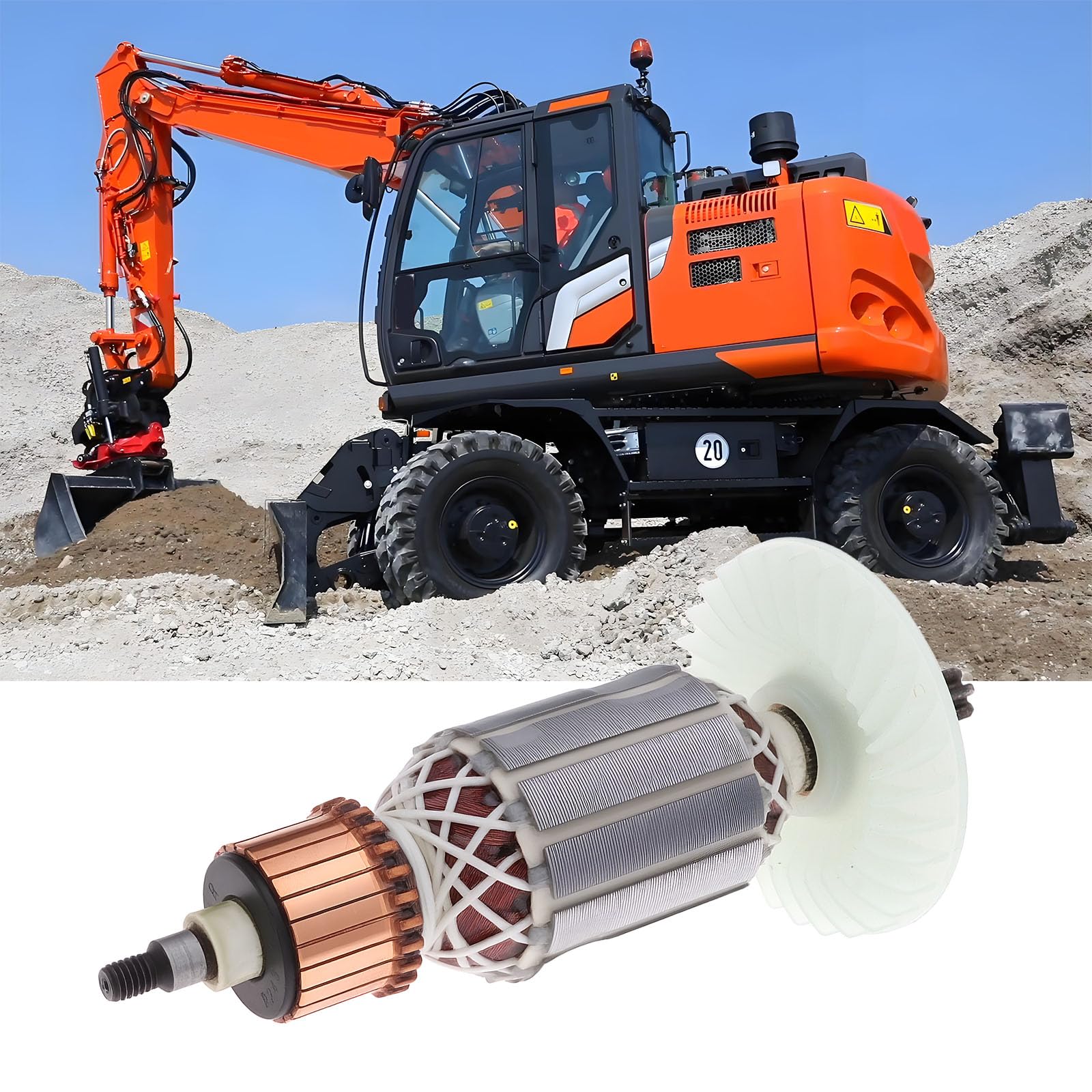 EMSea Rotor d'ancrage pour Perceuse ¨¦lectrique Compatible avec Hitachi DH40FR DH40MR DH40SR DH40MRY