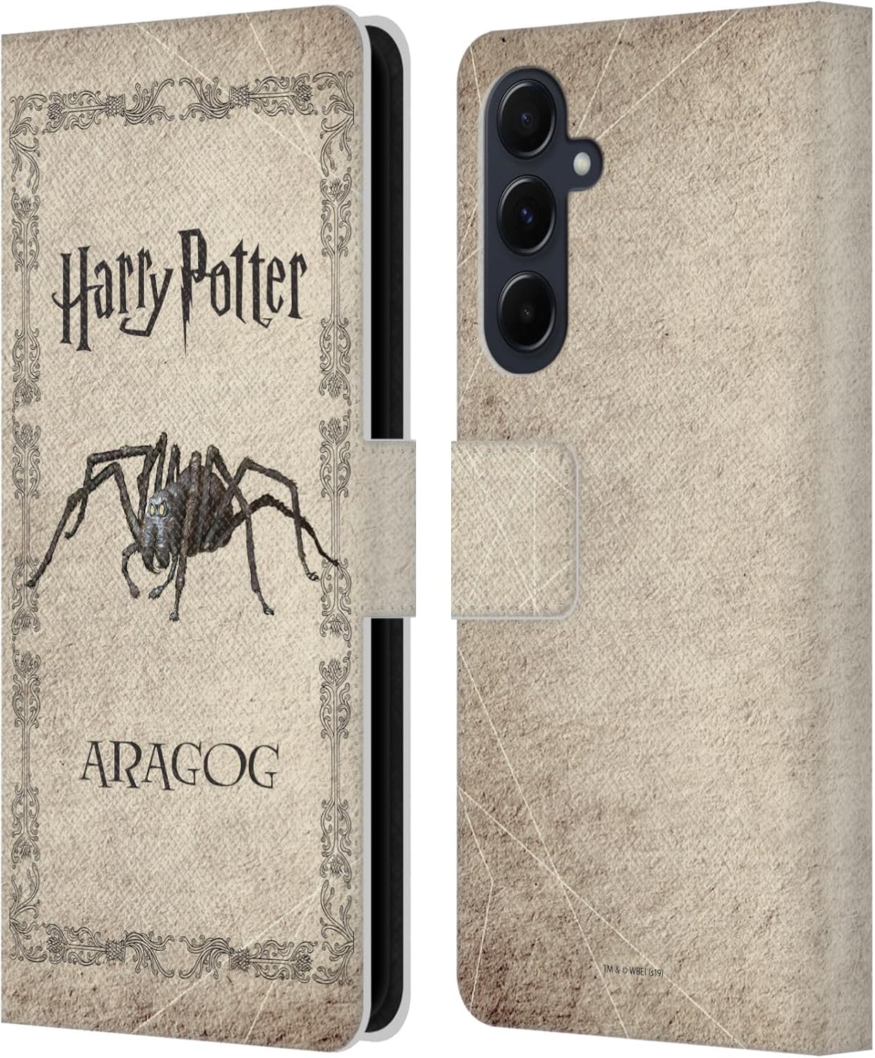 Head Case Designs Officially Licensed Harry Potter Aragog Spider Creature Chamber of Secrets II Leather Wallet Case Compatible with Samsung Galaxy A55 5G