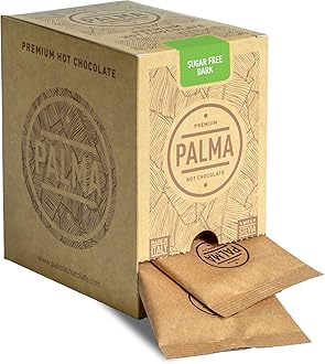 PALMA Italian Hot Chocolate Sachets - Sugar Free Dark Chocolate - No Added Sugar | 500g (20 Servings)