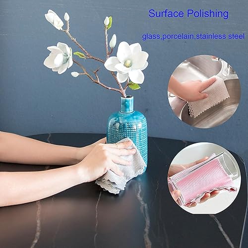 Miniatura 6 de Paño de limpieza reutilizable a nanoescala, paño de limpieza de microfibra, paquete de 10 unidades de 15.7 x 11.8 pulgadas, paño de limpieza de