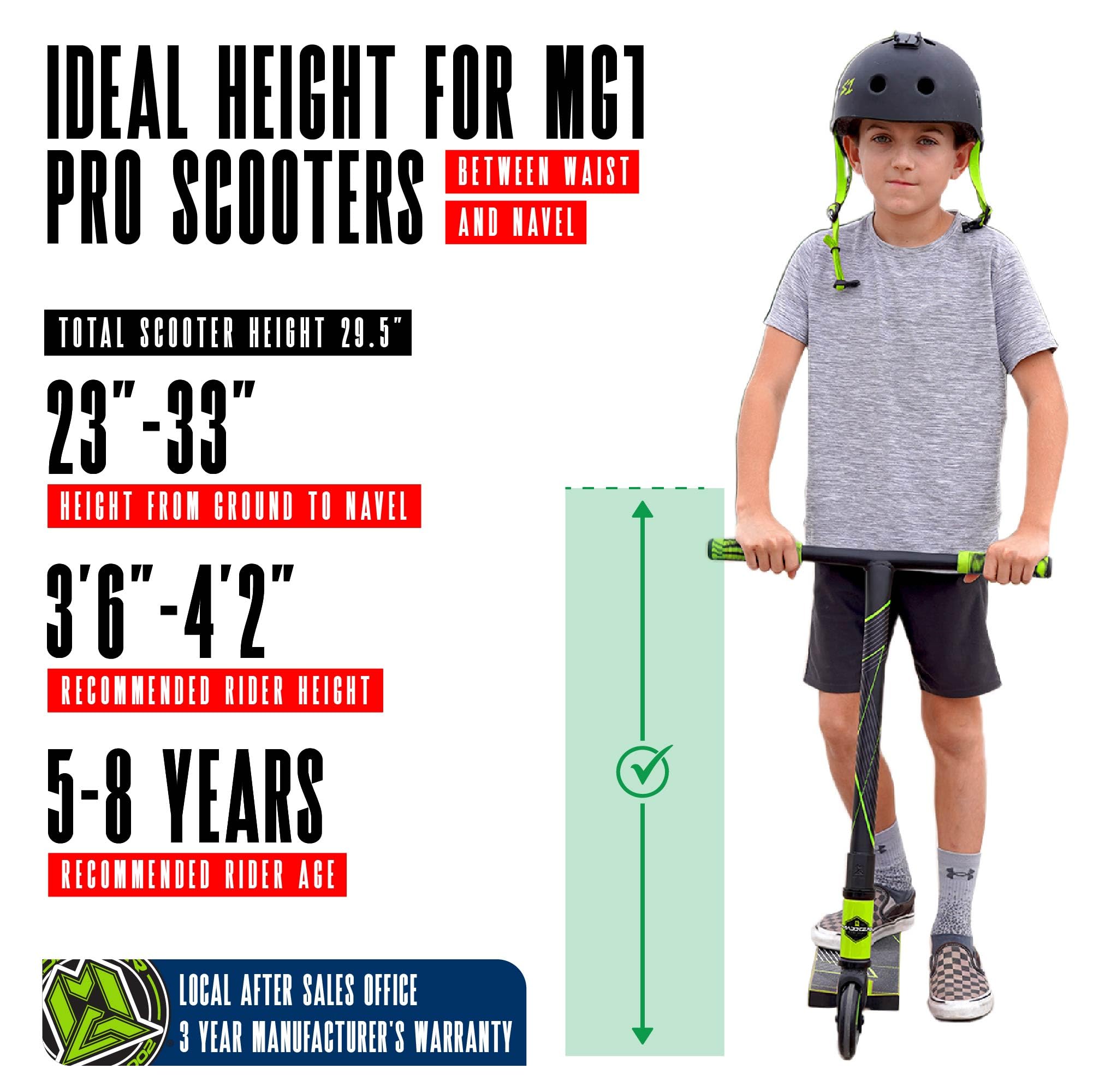 Scooter Pro Stunt para niños de 5 a 8 años, ligero y duradero, patinete de trucos para patinaje y calle, fácil montaje,  MG1 2