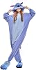 Wanziee Unisex Lilo and Stitch Blue Stitch Onesie Plush Blue Costume with Hoodie Adult Pajamas for Christmas Halloween Party Sleepwear S M L XL