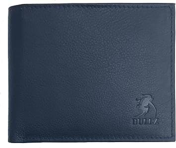 Leather Slim Bifold Credit Card-ID Billfold RFID Protected Mens Wallet Black