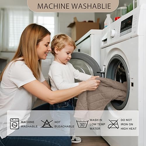 Miniatura 7 de Genina Funda de sofá impermeable, lavable, antideslizante de 67 pulgadas con 3 cojines, funda de sofá modular apta para mascotas, fundas de sofá