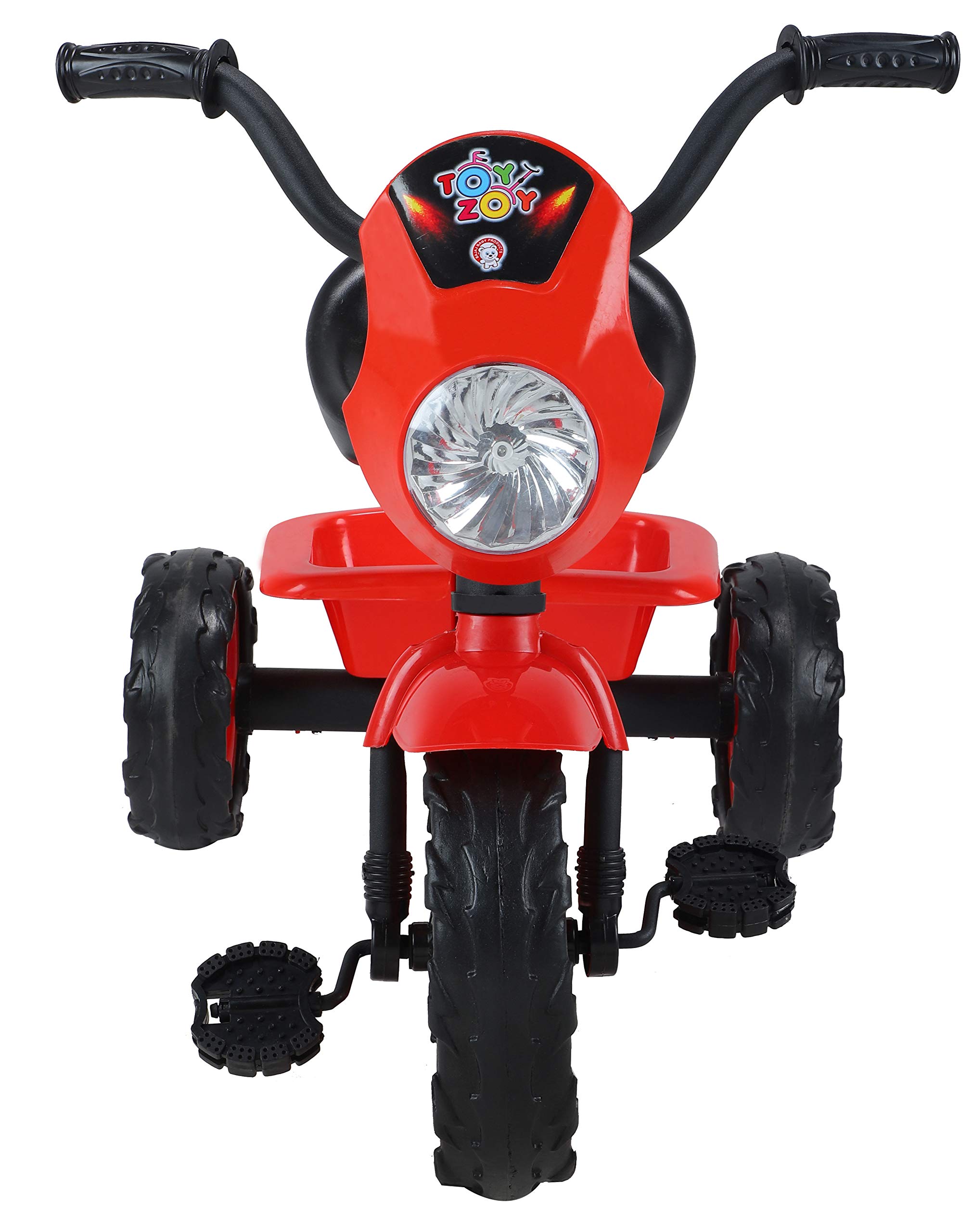 JoyRide Three Wheels Pedal Buggy,Kids Trikes with Front and Rear Basket,Baby Walker Push Bike for Boys Girls,Suitable for Kids Over 18 Months-5 Years Old (RED) 1