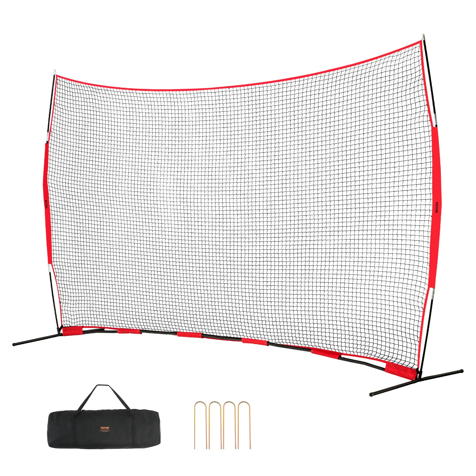 VEVOR Barricade Backstop Filet de Protection Portable avec Sac de Transport, écran de Protection pour Baseball, Softball, Lacrosse, Football, Hockey, pour arrière-Cour