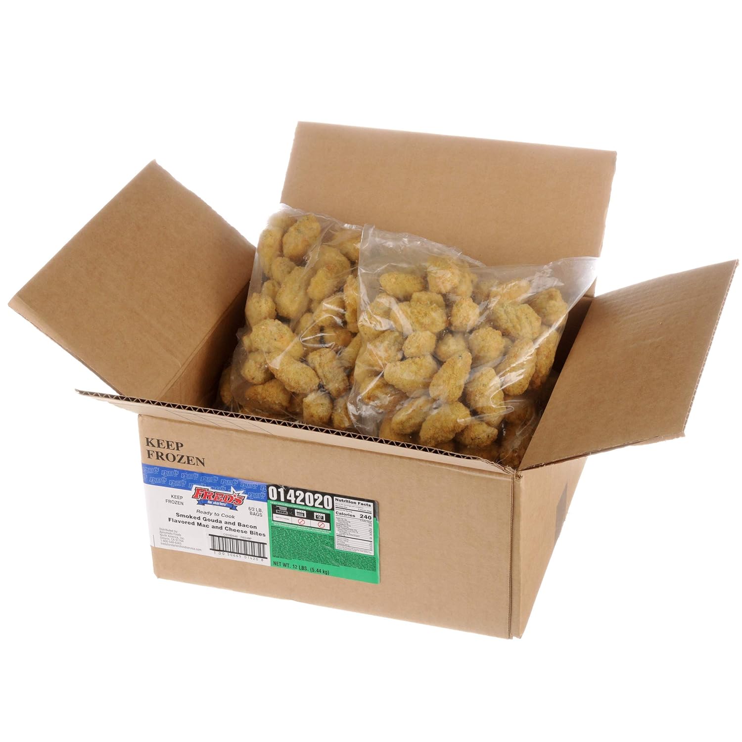 Fred's Smoked Gouda & Bacon Mac & Cheese Bite 2 lb (Pack of 6)