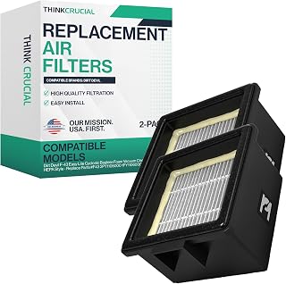 2 Replacement Air Filters - Compatible with Dirt Devil F-43 Easy Lite Cyclonic Bagless Foam Vacuum Cleaner Filter - HEPA Style - Replace Parts #F43 2PY1105000 1PY1106000 (2 Pack)- by Crucial Vacuum